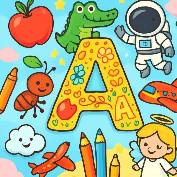 Letter A Coloring Pages