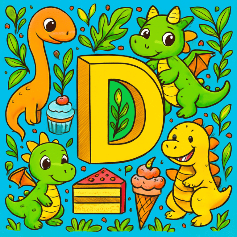 Letter D Coloring Pages For Kids