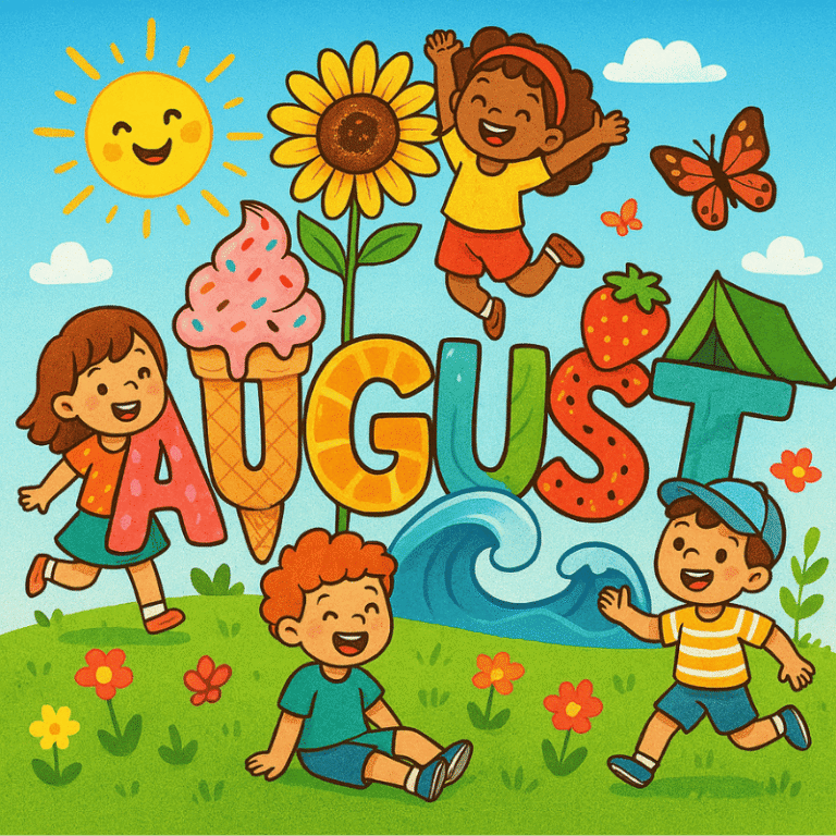 August Coloring Pages For Kids